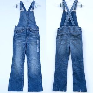 AEO straight leg overall denim jumpsuit